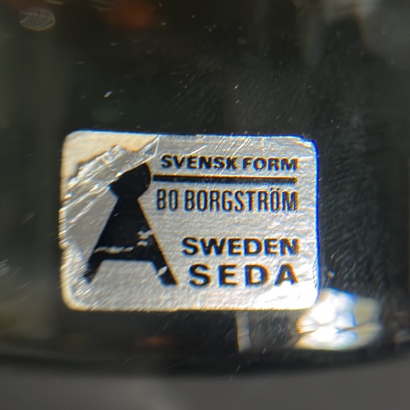 Svensk Form Seda Sweden Bo Borgstrom Bamboo Glass Vase - Picture 5 of 16